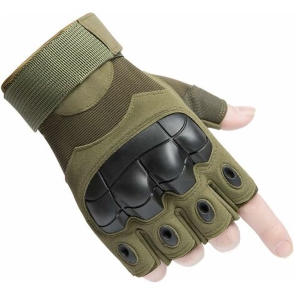 Huntvp Half Finger Tactical Gloves Herr Dam Utomhussport för strid, militär, motorcykel, paintball, kamouflage, L