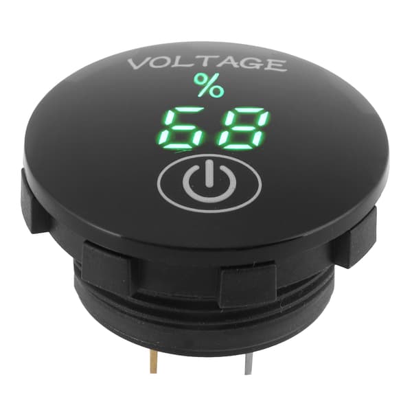 12V 24V LED Voltmeter One Touch Sensing Sort Hus Universal Bil Lastbil Motorcykel ATV RV Traktor Båd