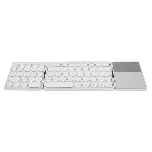 Vikbart Bluetooth-tangentbord med pekplatta Universal 140mAh Trådlöst 64 tangenter Silver