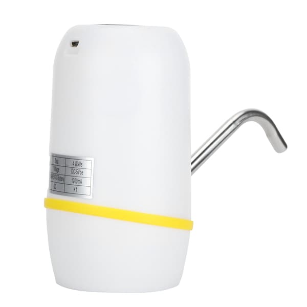 Elektrisk USB-laddning Bärbar Automatisk Vattenflaskpump Dispenser Vit