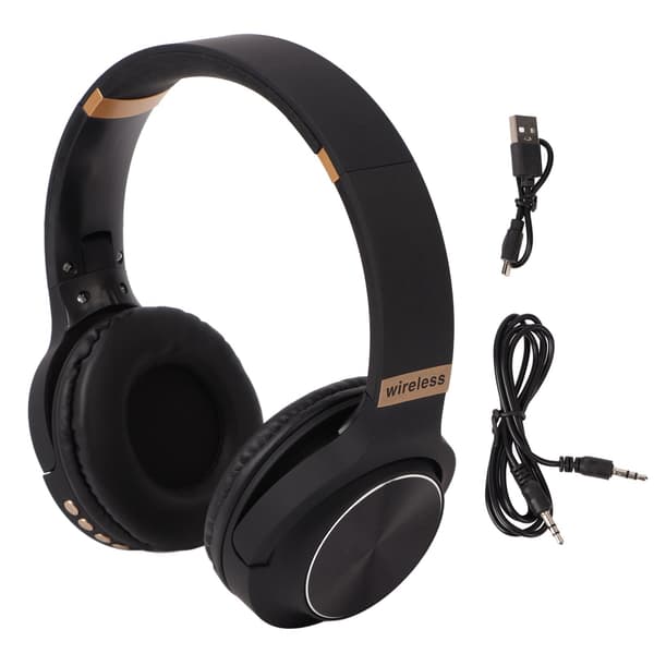 Vikbart Bluetooth-headset Multifunktionell Brusreducerande HiFi Stereo Trådlös Svart