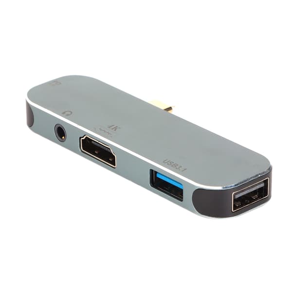 USB C Hub PD Opladning 4K 60Hz 10Gbps Aluminiumlegering Hot Plug til Android Windows OS X