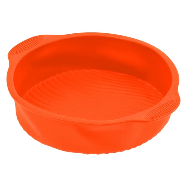 9 tommer rund non-stick silikone kagebrød bageform til hjemmekøkken bageri orange