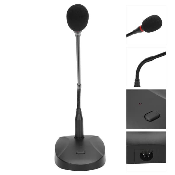 USB Skrivbordskonferensmikrofon Hög Känslighet Sändningsföreläsningsmikrofon