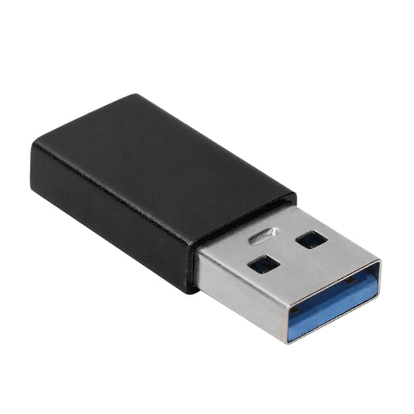 Typ C Hona till USB 3.0 Hane Snabbladdningsadapter Svart