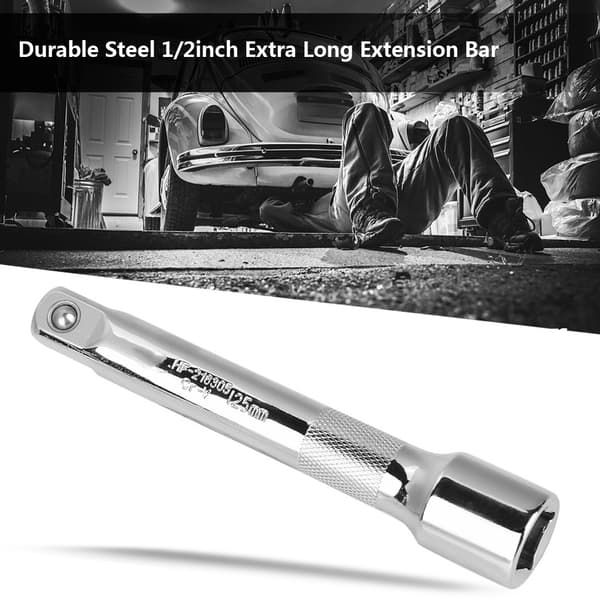 1/2 tomme Ekstra Lang Slitesterk Stålforlenger Drive Socket Skrallehåndtak Medium