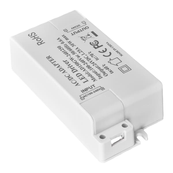 30W DC 24V 1.25A LED-drivrutin Konstant spänning Professionell LED-ljustransformator AC 100‑240V