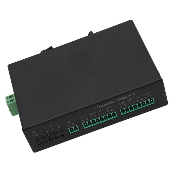 8 Port RS232 RS485 RS422 till Fiber Optic Converter Bidirectional Modem Stöder 128 Enheter Seriell Server EU-kontakt