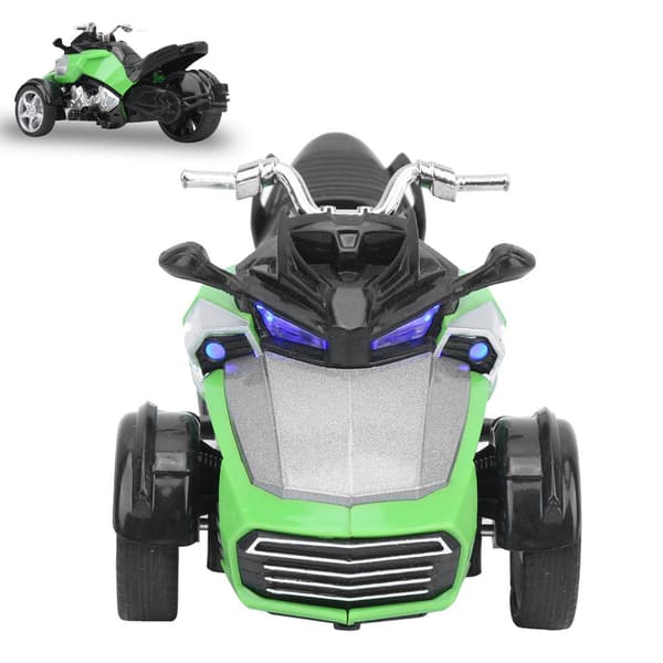 1:14 Legering Motorcykel Legetøjsmodel Høj Simulation Børn Kid Pull-Back Køretøj Legetøj Grøn Motorcykel Model