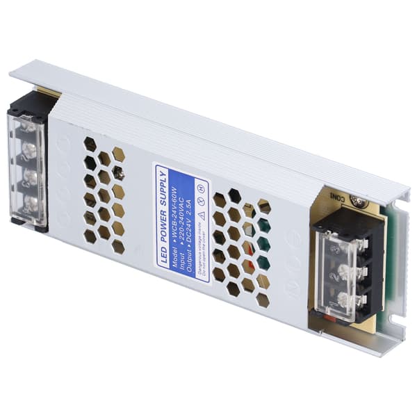 WCB24V60W LED Strømforsyning Switching Driver Adapter Ultratynn Lang Stripe Transformator Lysboks Reklame