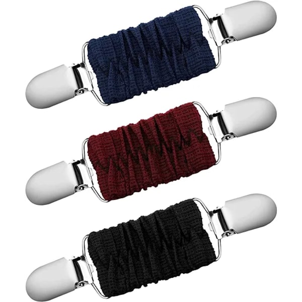 3-pack monterad klänning bältesklämma Sjalklämma (11,5*3,1 cm)