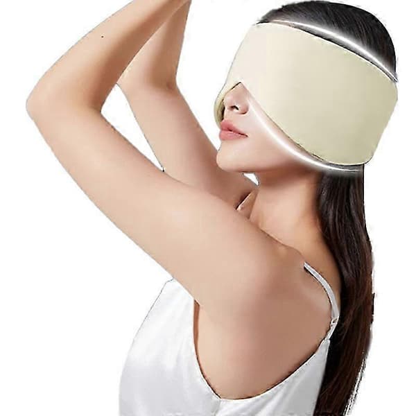 3D Sovemaske, Super Letvægts Silkeagtig Blød Øjenmaske til Søvn Grey