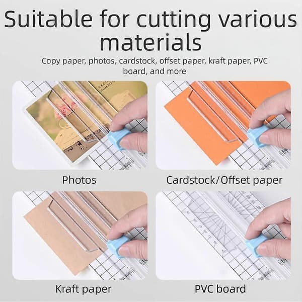 4-i-1 papirkutter profesjonelt DIY-scrapbookingverktøy for hjemmet Pink
