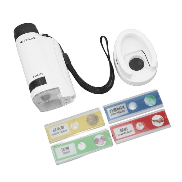 Pieni taskumikroskooppi LED-valolla - 60X - 120X suurennus