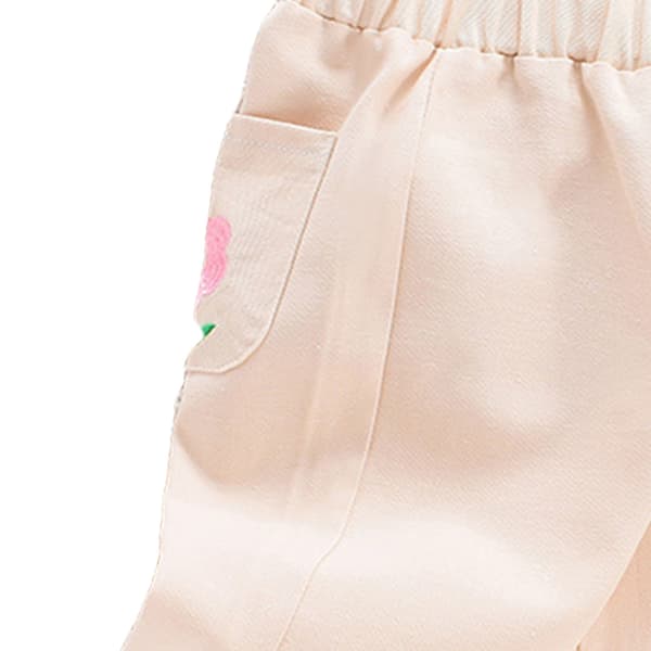 Barn Joggingbyxor Casual Fitted Mjuka Elastisk Midja Ankel Längd Beige Storlek 90
