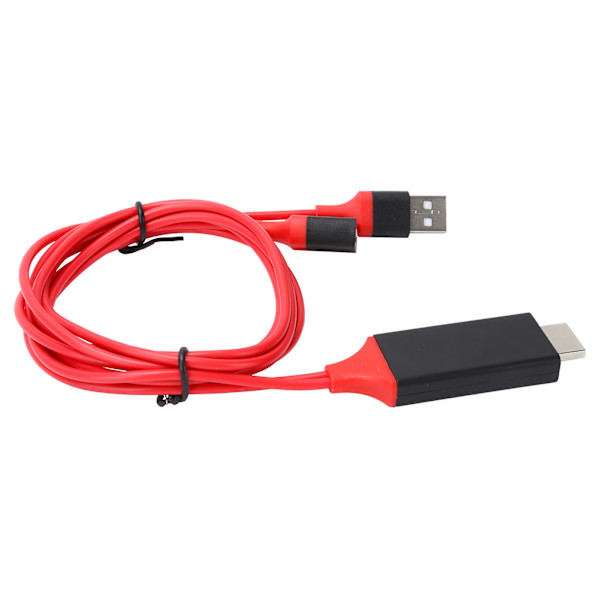 Type C - HDMI -kaapeli 1080p USB-sovitin iOS Android -matkapuhelimelle, punainen