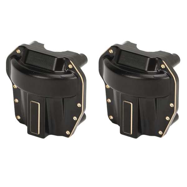 2 stk. RC Diff Cover Sort Rustfri Slidstærk til Axial 1/10 SCX10 III SCX10 PRO Aksel