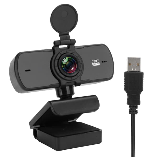 Webcam med mikrofon, live-udsendelse, USB-computerkamera 2K 1440P HD-tilbehør PPC05