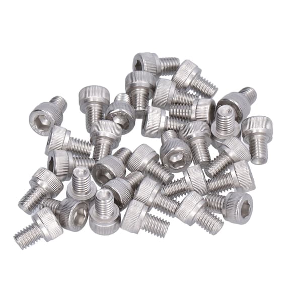 30 stk. M6 304 Rustfrit stål A2-70 Hex Socket Cap Head Bolte DIN 912 M6x8