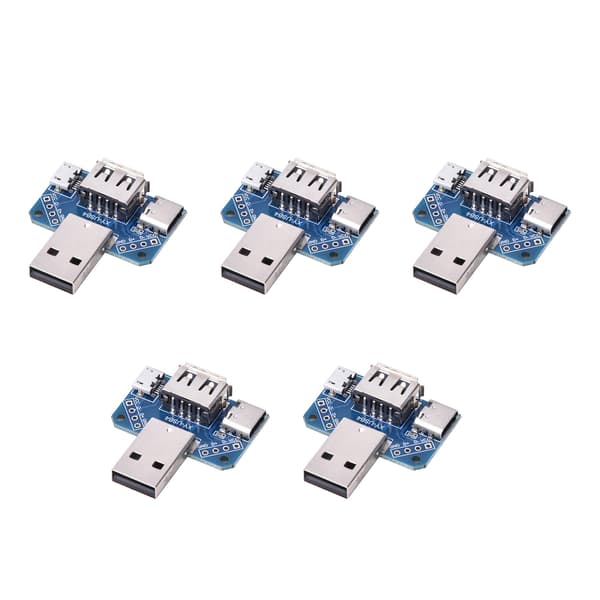 5st USB Adapterplatta Hane USB till Hona Typ C 4P 2.54mm Transferkort