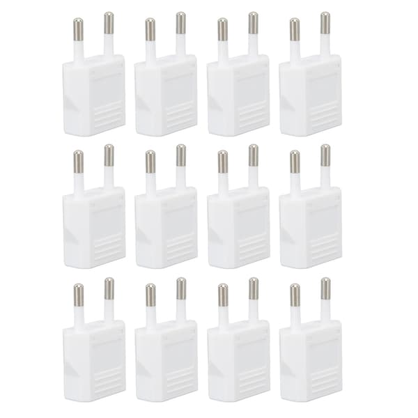 12 Pin EU Rejseadapter PC Skal Europa Stik Adapter 110V til 250V