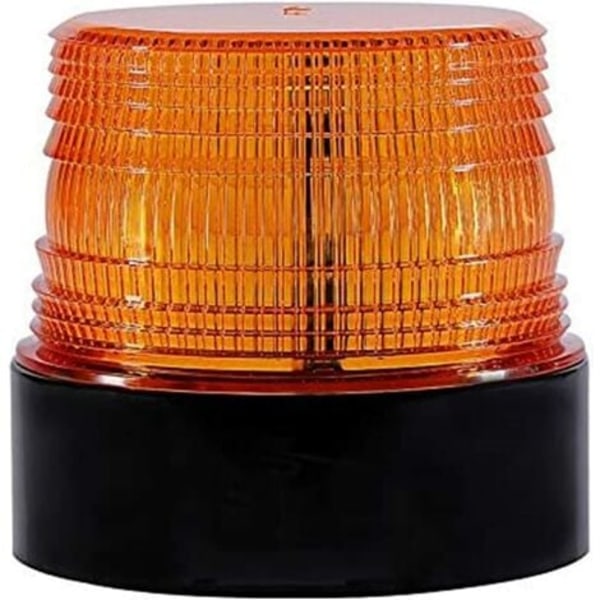 12V Amber LED Beacon Wireless Strobe Light Magnetic Flashing Emergency Signal Lights for Auto Vehicle | Refillable