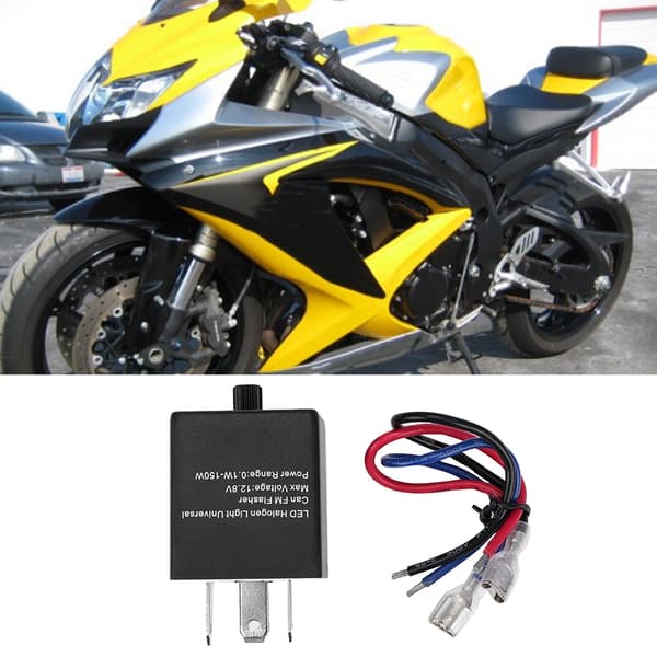 3-pins justerbart frekvensrelé LED motorsykkel blinklys blinker