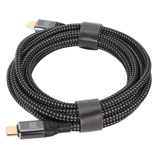USB C til USB C Kabel Hann til Hann PD240W 3m PD3.1 E Mark Chip Ladekabel for Laptop Telefon Nettbrett