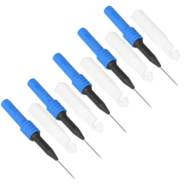 5 st testprobspiercingnål 0,7 mm med hölje testtillbehörssats för multimeterblå