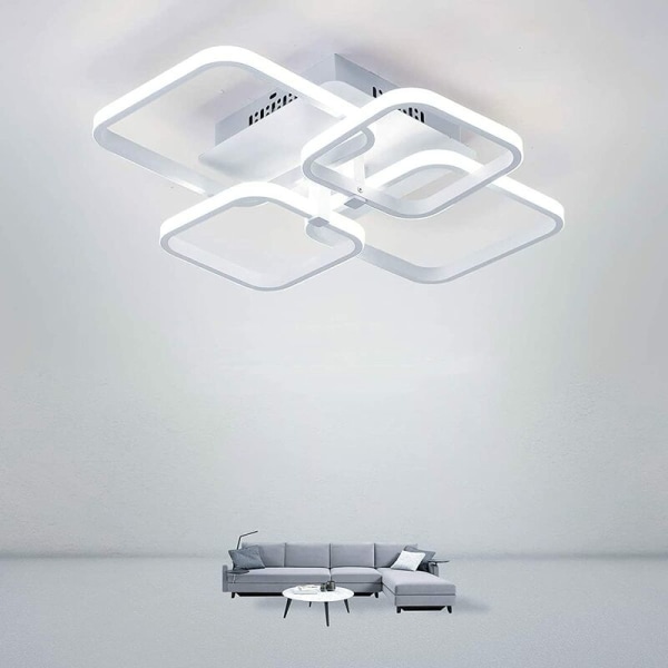 LED-taklampa, modern taklampa 52W 4680LM, 6000K Cool vit taklampa, för vardagsrum, kök, säng