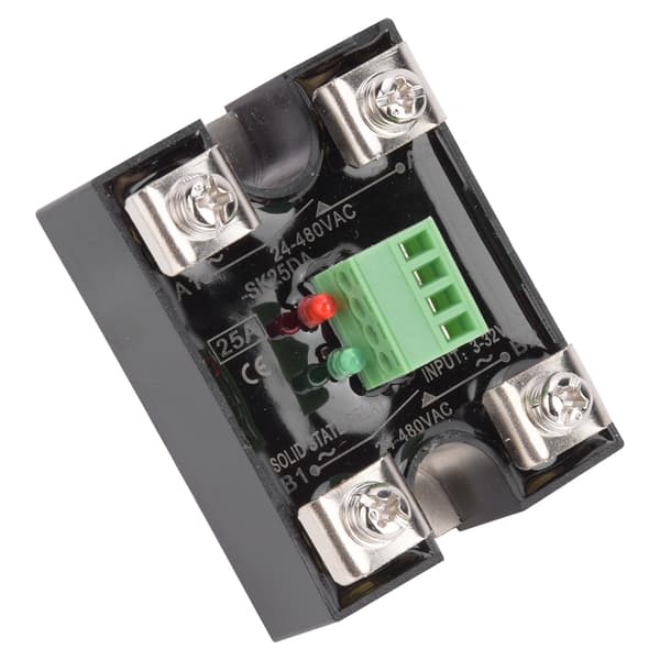BERM Solid State Relä Dubbelkanal DC-kontroll AC Enfas SSR 25A 24 480VAC BERM SK25DA