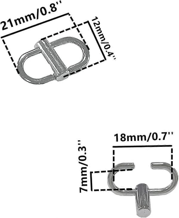 Kædeledsforkorter Justerbare metalspænder til kæderemstaske, kædeledstøjspænder Klip forkorter længden til kæde Silver 5PCS