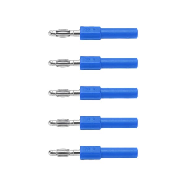 5 stk. 4 mm til 2 mm bananstikadapter Blå Stærk forbindelse God ledningsevne