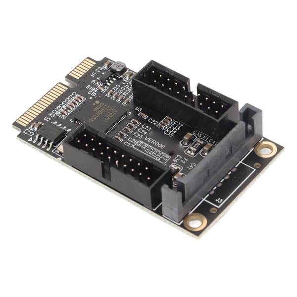 Mini PCIE til USB 3.0 Adapter 4 Port 19Pin Udvidelseskort med SATA Opladningsinterface til Windows og OS X