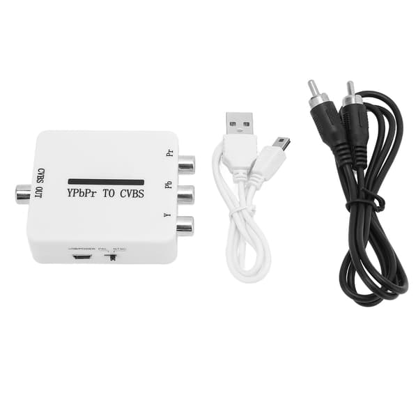 YPbPr til CVBS Audio Video Converter Adapter til Projektorer Skærme TV