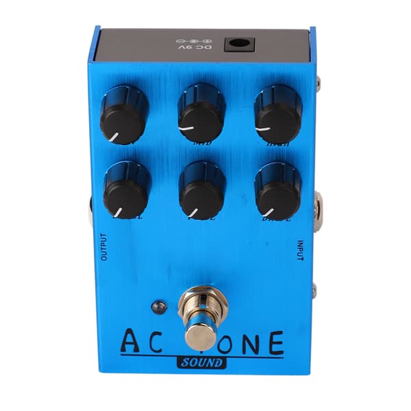 Elektrisk guitar effekt drive pedal effektor, der simulerer guitarforvrængning og overdrive-effekter AN 33 Blå