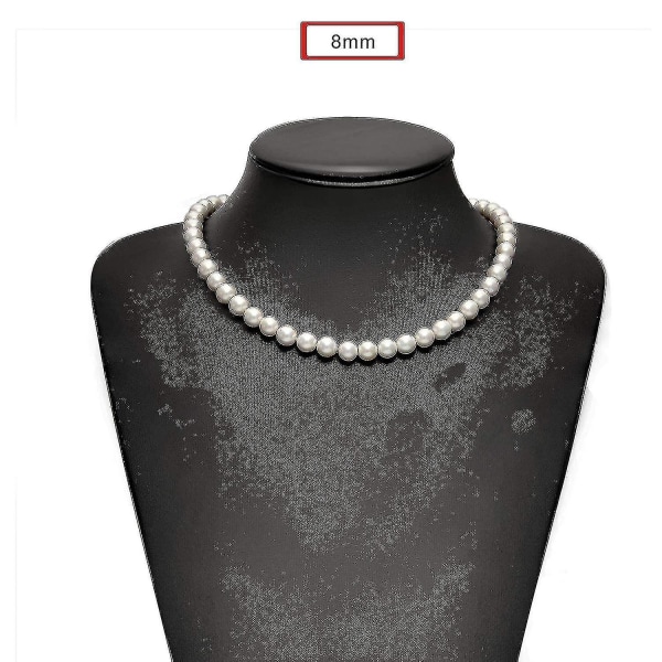 Imiterad pärlhalsband Män Enkelt Handgjort Strand Pärlhalsband 2022 Ny Trend 45Cm Pearl Necklace