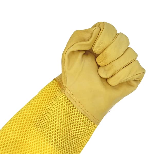 Beekeeper Gloves Protective Sleeves Ventilated Professional Anti Bee for Beekeeping Beekeepers Prevent Beehive Tools XL