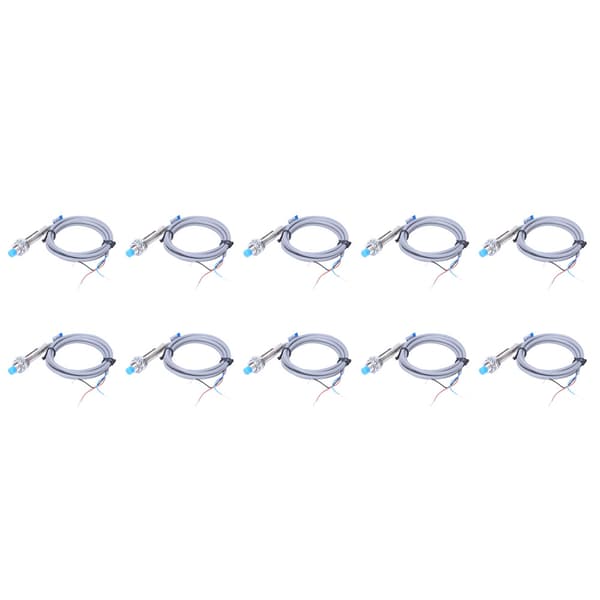 JYIO 10 stk. Proximity Switch LJ8A3 2 Z BY M8 DC 3-leder PNP NO Induktiv sensor