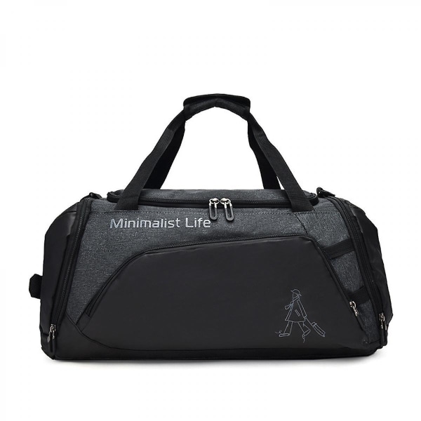 Sports Fitness Bag Independent Shoe Bag Matkalaukku Laukku Suurikapasiteettinen matkalaukku Harmaa