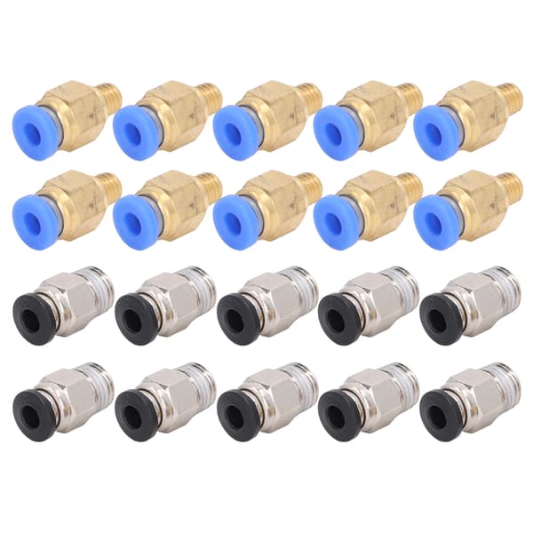 20 stk 3D-skriver pneumatisk kobling PC4-M6 PC4-10 tilbehørssett for Creality Ender 3