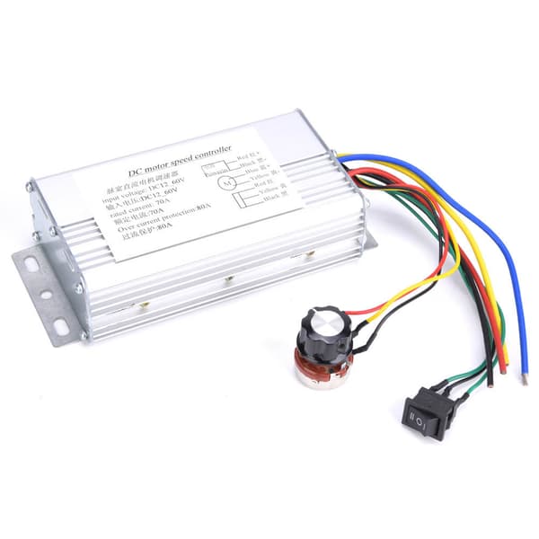 12V 60V 70A PWM DC Motor Hastighetskontroller Reversibel Forover Bakover Rotasjon