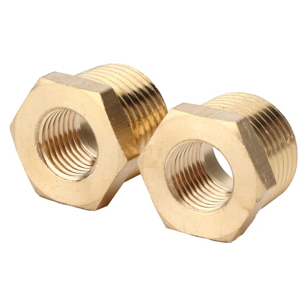 2 stk. Messing Hex Reducer Bøsning 1/2 NPT Han til 1/4 NPT Hun Rør Slange Adapter Biltilbehør