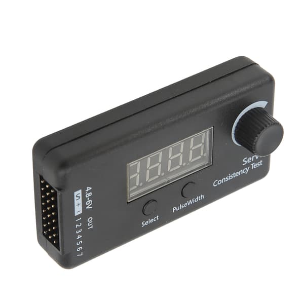 Digital Servo Tester 3 Modes Høj Nøjagtighed Sort Plast RC Helikopter Servo Konsistenstester DC 4.8-6V