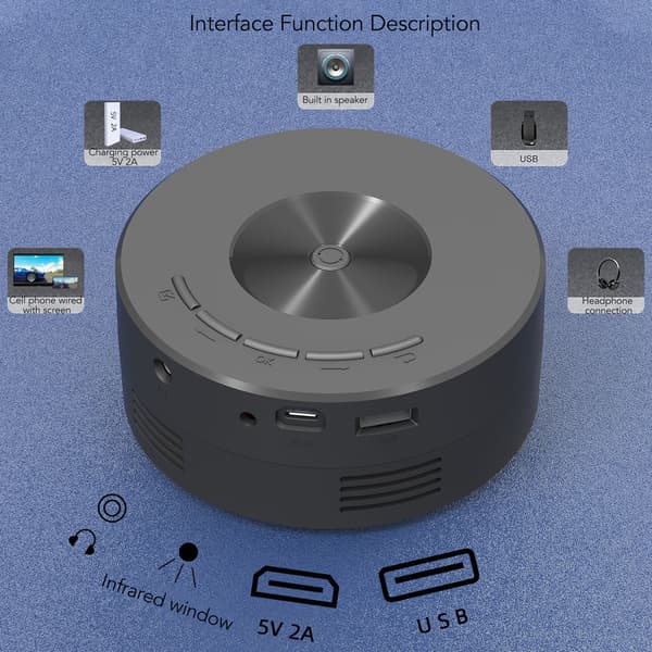 Multifunksjonell Mini LED-projektor for hjemmekino