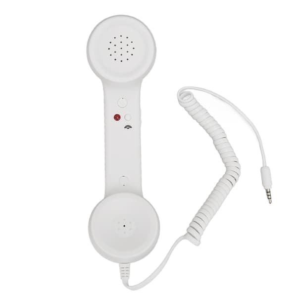 Retro Strålningssäkert 3,5 mm Trådbundet Headset för Smartphone Dator Vit