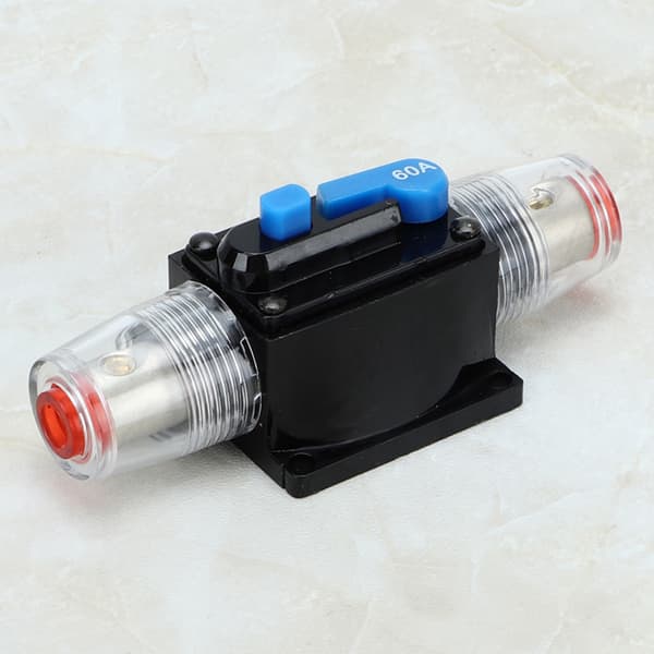 Auto 12V 60 Amp Bil Båd Audio Manuel Reset Strømafbryder Switch Sikring Support