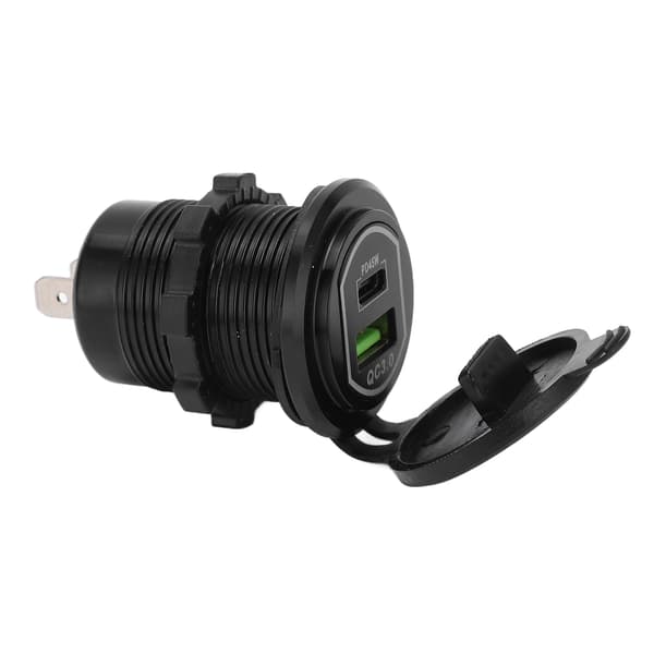 Vanntett USB Billader Dobbel Port Hurtiglading 12V 24V