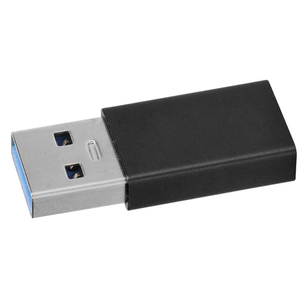 Typ C Hona till USB 3.0 Hane Snabbladdningsadapter Svart