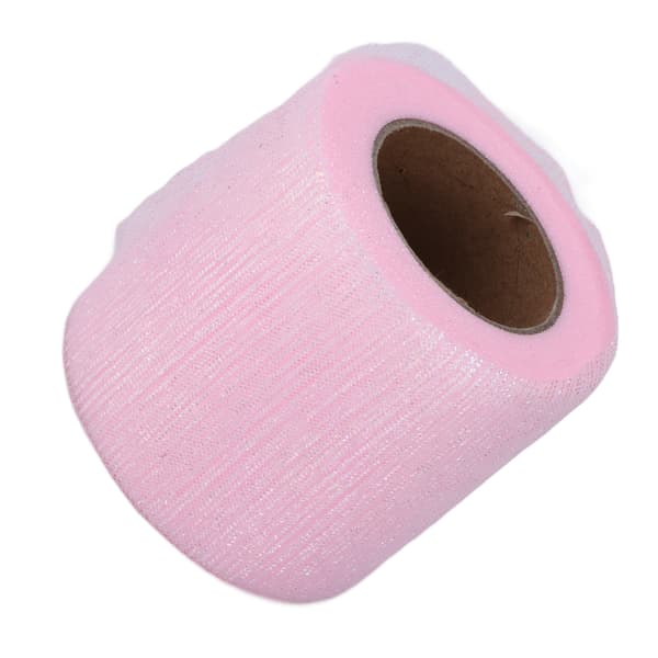 Tyllrull Symphony Line Mesh Rull Manuell DIY Hodeplagg Sløyfe Mesh Stoff Tilbehør Rosa